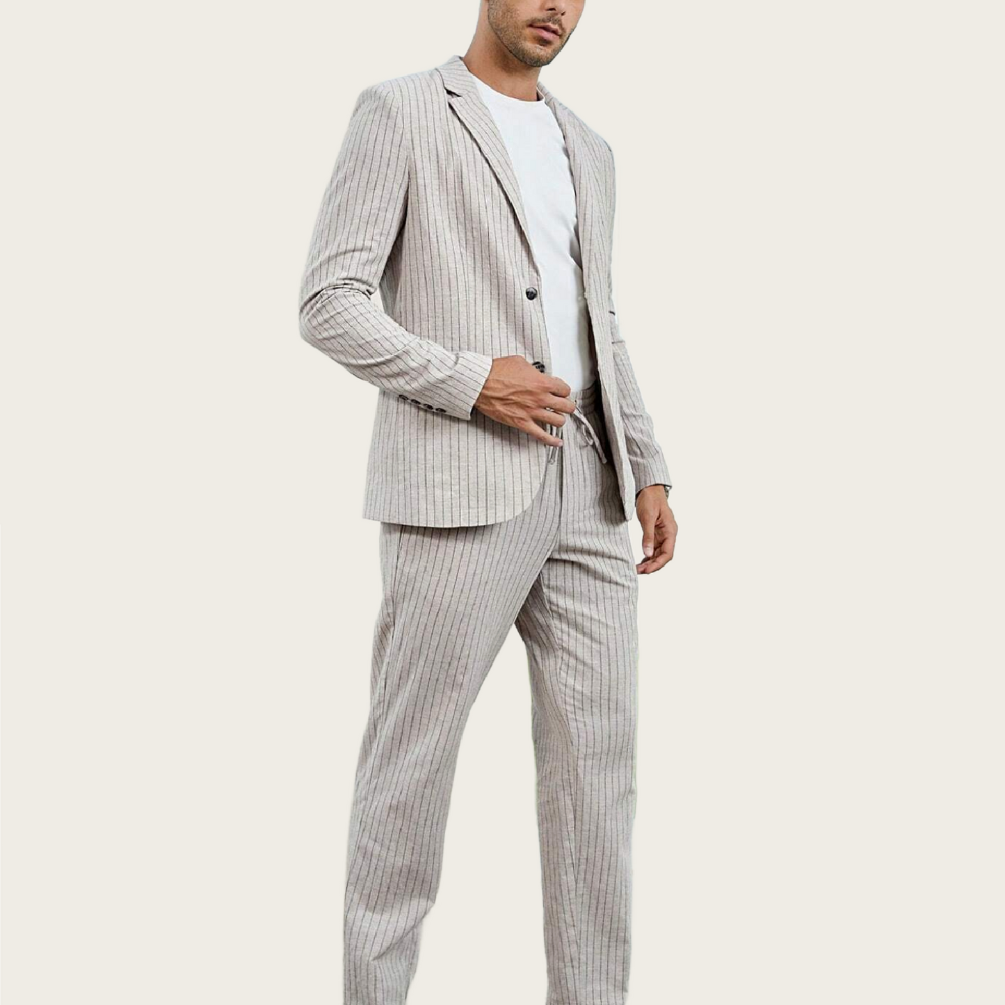 Tan Stripe Suit